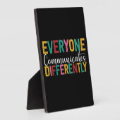 Autism Awareness Everyone Communicates Differently Fotoplaat (Zijkant)