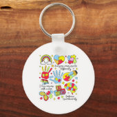 Autism Awareness Everyone Communicates Differently Sleutelhanger (Voorkant)