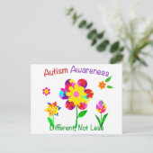 Autism Awareness Flowers Briefkaart (Staand voorkant)