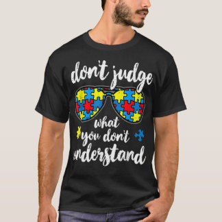 Autism Awareness Glasses Autistic Kids Awareness C T-shirt
