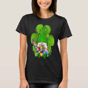 Autism Awareness Gnomes Shamrock St Patricks Day K T-shirt