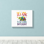 Autism Awareness It's Ok To Be A Little Different Canvas Afdruk (Insitu (Houten vloer))