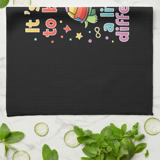 Autism Awareness It's Ok To Be A Little Different Theedoek (Gevouwen)