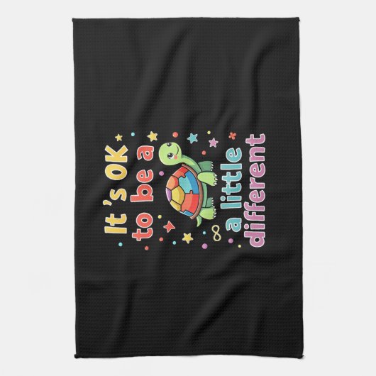 Autism Awareness It's Ok To Be A Little Different Theedoek (Verticaal)