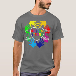 Autism Awareness Language Hand Puzzle Support T-shirt