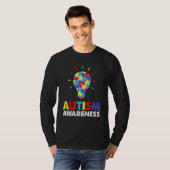 Autism Awareness Maand Autistic Multi Colour Puzz T-shirt (Voorkant volledig)