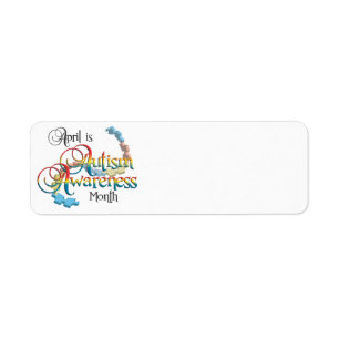 Autism Awareness Maand Return Address Label