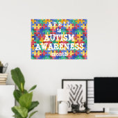 Autism Awareness maandelijkse puzzle poster (Thuiskantoor)