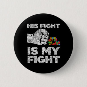 Autism Awareness Mam Dad Parents Autistic Kinder A Ronde Button 5,7 Cm