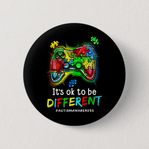 Autism Awareness Mannen Kinder Boys Autism Video G Ronde Button 5,7 Cm