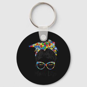 Autism Awareness Mom Life Shirts Women Mo Sleutelhanger