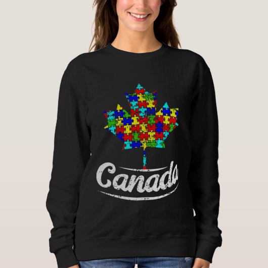 Autism Awareness Month Canada Leaf Autism Support Trui (Voorkant)