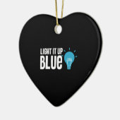Autism Awareness Month Support Light It Up Blue Keramisch Ornament (Links)