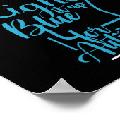 Autism Awareness Month Support Light It Up Blue Poster (Hoek)