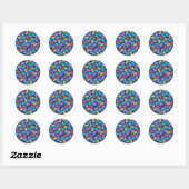 Autism Awareness Month Support Puzzle Piece Ronde Sticker (Vel)