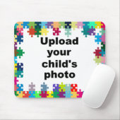 Autism Awareness Mousepad Puzzle Lijst past zich a Muismat (Met muis)
