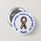 Autism Awareness Pin / Button Badge (Voorkant /achterkant)
