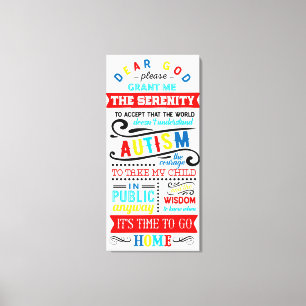 Autism Awareness Premium Wrapped Canvas (gloss) Afdruk