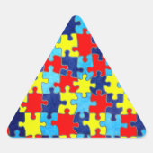 Autism Awareness-Puzzle by Shirley Taylor Driehoek Sticker (Voorkant)