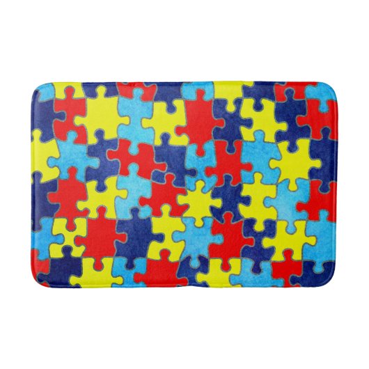 Autism Awareness-Puzzle door Shirley Taylor Badmat (Voorkant)