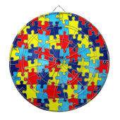 Autism Awareness-Puzzle door Shirley Taylor Dartbord (Voorkant)