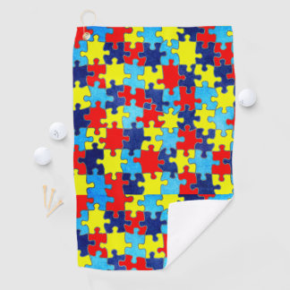 Autism Awareness-Puzzle door Shirley Taylor Golfhanddoek