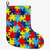 Autism Awareness-Puzzle door Shirley Taylor Grote Kerstsok (Voorkant)