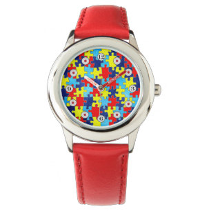 Autism Awareness-Puzzle door Shirley Taylor Horloge