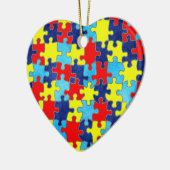 Autism Awareness-Puzzle door Shirley Taylor Keramisch Ornament (Links)