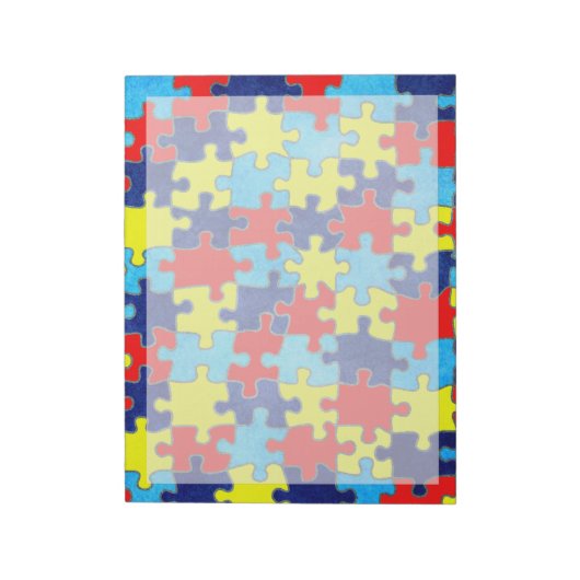 Autism Awareness-Puzzle door Shirley Taylor Notitieblok (Gedraaid)