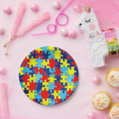 Autism Awareness-Puzzle door Shirley Taylor Papieren Bordje (Feest)