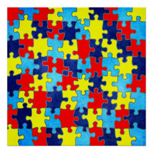 Autism Awareness-Puzzle door Shirley Taylor Perfect Poster