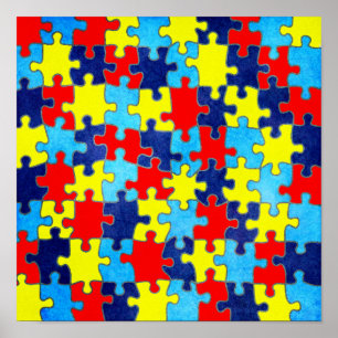 Autism Awareness-Puzzle door Shirley Taylor Poster