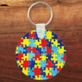 Autism Awareness-Puzzle door Shirley Taylor Sleutelhanger (Voorkant)