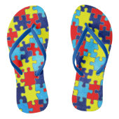 Autism Awareness-Puzzle door Shirley Taylor Teenslippers (Voetbed)