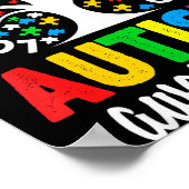 Autism Awareness Puzzle Heart Suprt Men Women  Poster (Hoek)