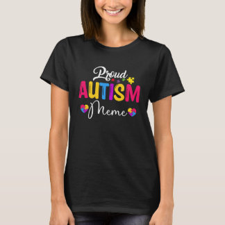 Autism Awareness Puzzle Ribbon  Proud Autism Meme T-shirt