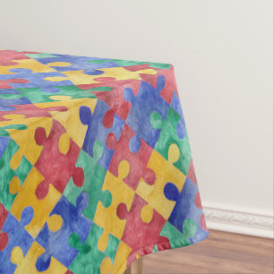 Autism Awareness puzzle tablecloth Tafelkleed