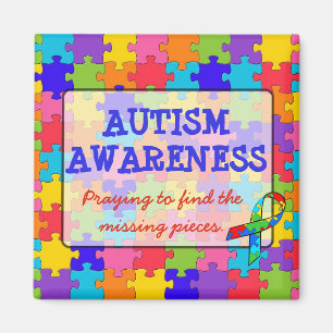 Autism Awareness Ribbons Puzzle Piessenmagnet Magneet