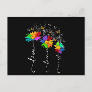 Autism Awareness Shirt Live Love Accepteer Autism  Briefkaart