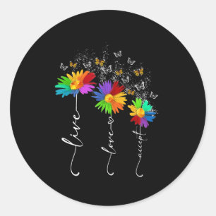 Autism Awareness Shirt Live Love Accepteer Autism Ronde Sticker