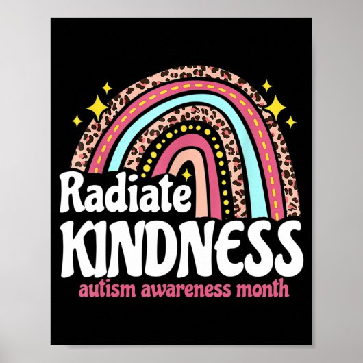 Autism Awareness special ed leraar radiate kindne Poster (Voorkant)