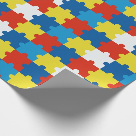 Autism Awareness Spectrum Jigzaag Puzzle Piments Cadeaupapier (Hoek)