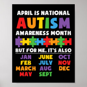 Autism Awareness Support Autism Kids For Mom Dad 2 Poster