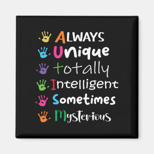 Autism Awareness Support Autism Kinder for mam Dad Magneet