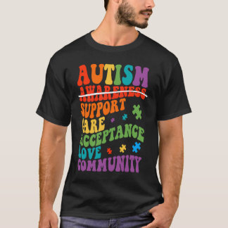 Autism Awareness Support Care Acceptance Ally Groo T-shirt