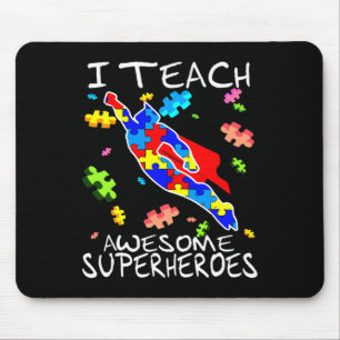 Autism Awareness Teacher T-shirt I Teach Geweldige Muismat