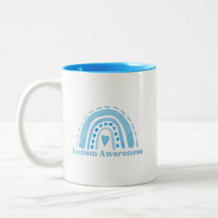 Autism Awareness Two-Tone Mok, 11 oz Tweekleurige Koffiemok