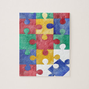 Autism Awareness waterverf puzzel