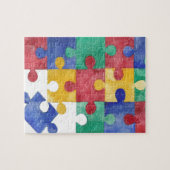 Autism Awareness waterverf puzzel Legpuzzel (Horizontaal)